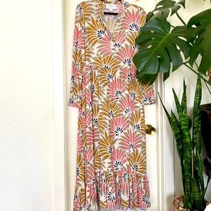Anthropologie Boho Floral Maxi Dress